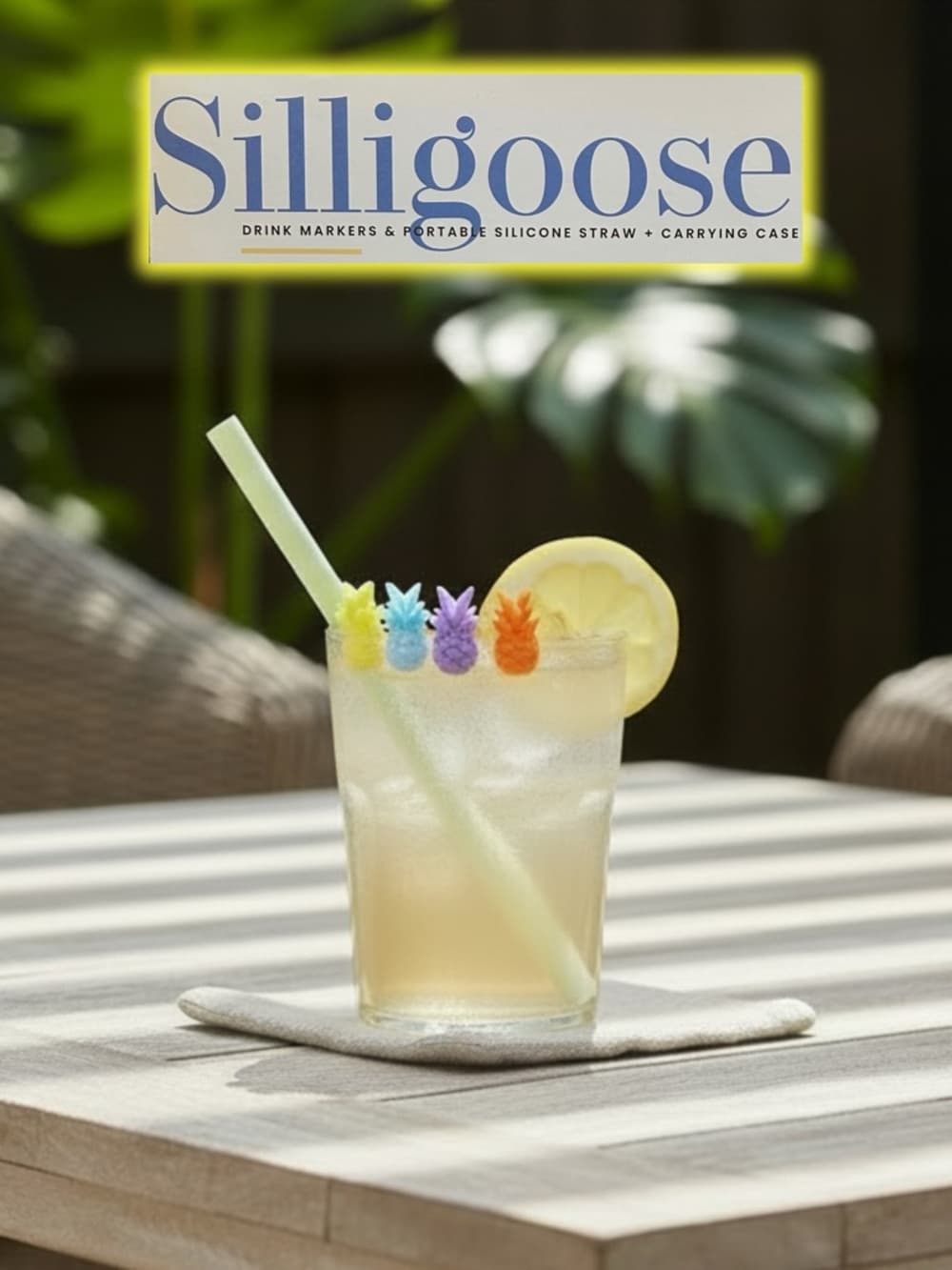 Silligooose Drink Markers and Straw Set