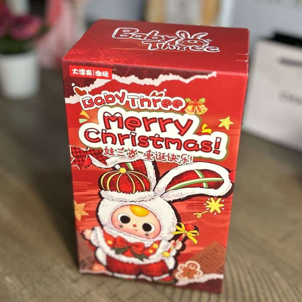 Baby Three Merry Christmas Plush Bunny UNOPENED BLIND BOX - Thumbnail 2