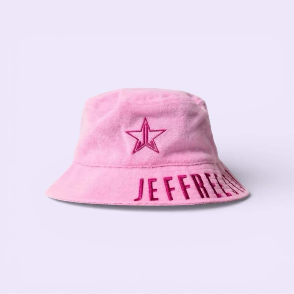 Jeffree Star Pink Fleece Embroidered Bucket Hat NWOT