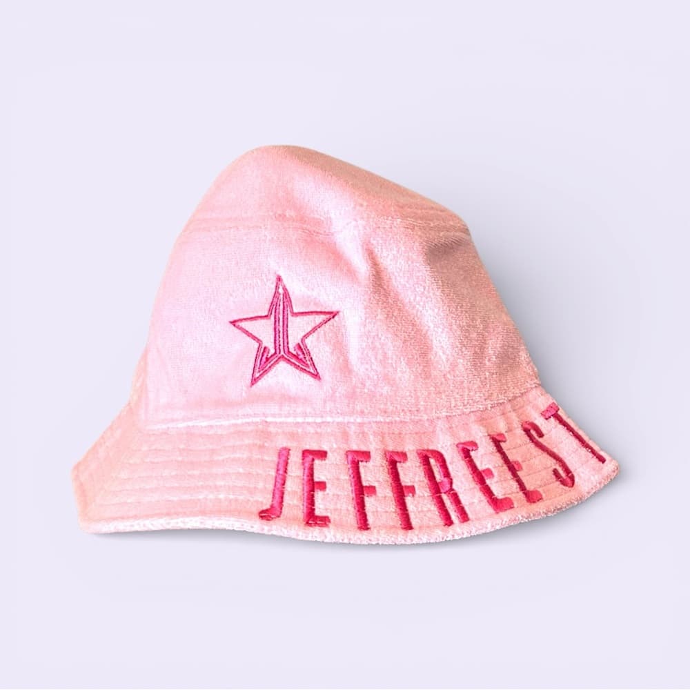 Jeffree Star Pink Fleece Embroidered Bucket Hat NWOT - Thumbnail 2