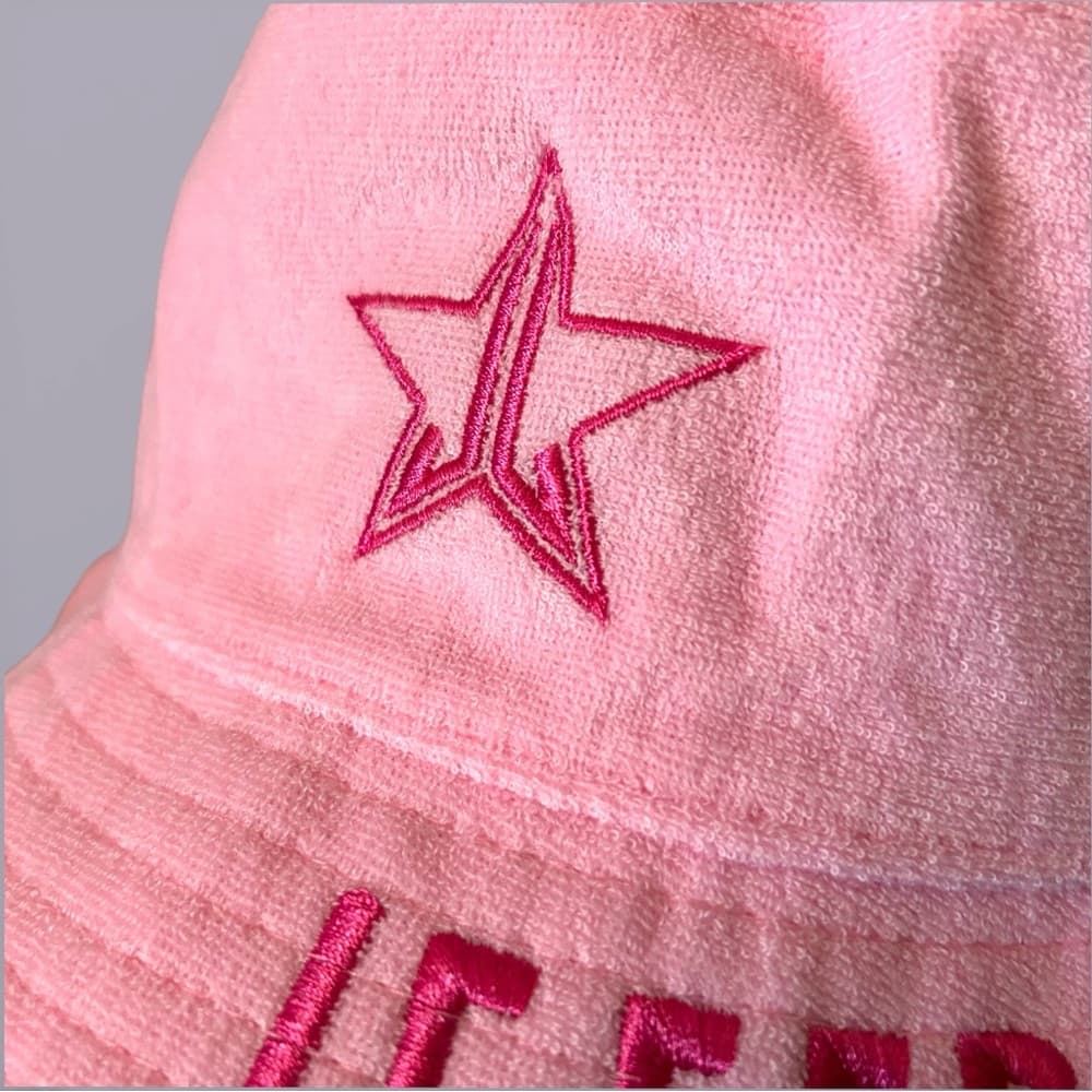 Jeffree Star Pink Fleece Embroidered Bucket Hat NWOT - Thumbnail 4