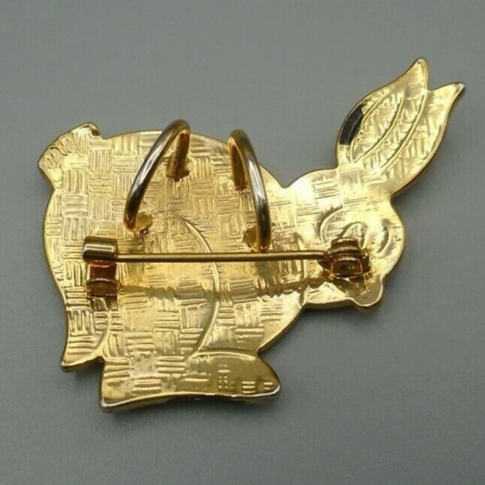Vintage Gold Tone Bunny Pin/Pendant - Thumbnail 2