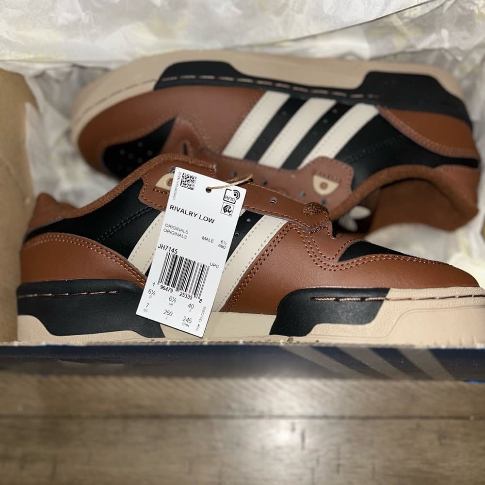 Adidas Rivalry Low Brown and Black Retro Sneakers - Thumbnail 2