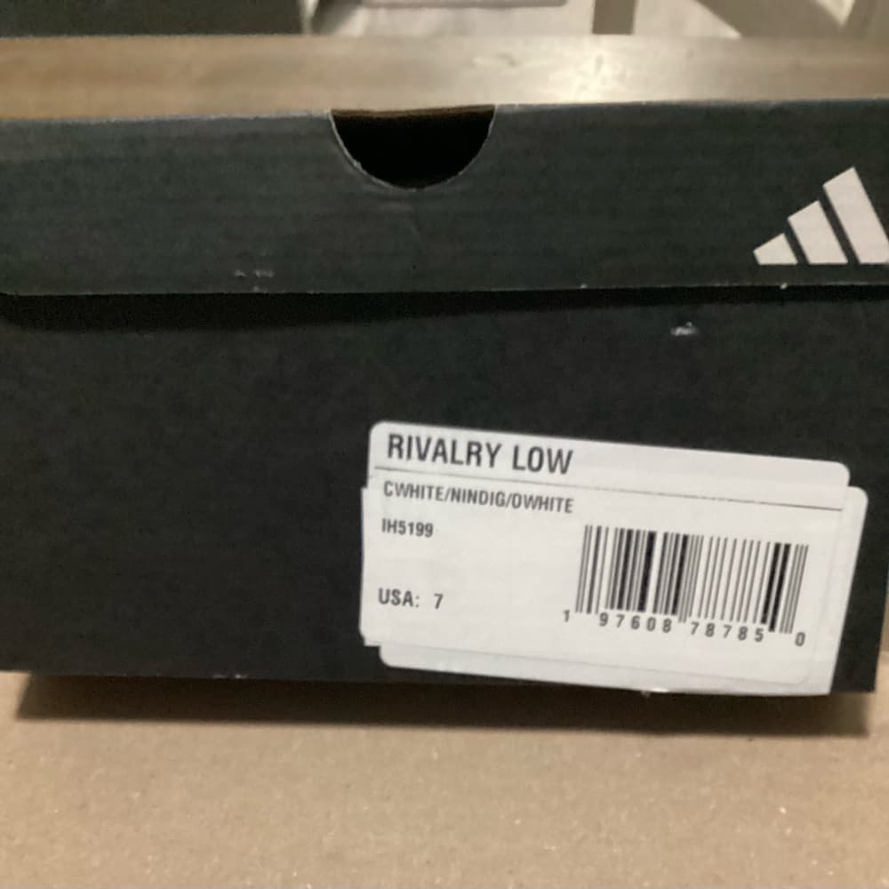 Adidas Men's Rivalry Low White and Indigo Blue Sneakers - Thumbnail 8