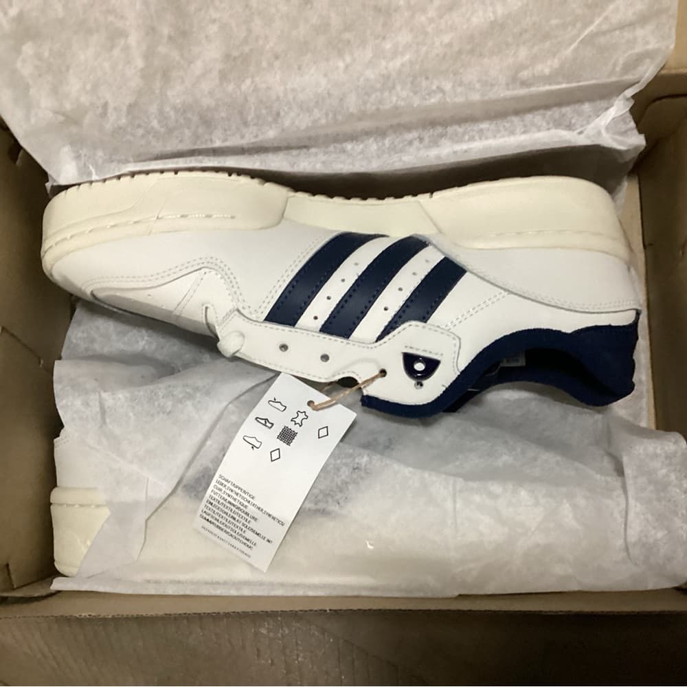 Adidas Men's Rivalry Low White and Indigo Blue Sneakers - Thumbnail 13
