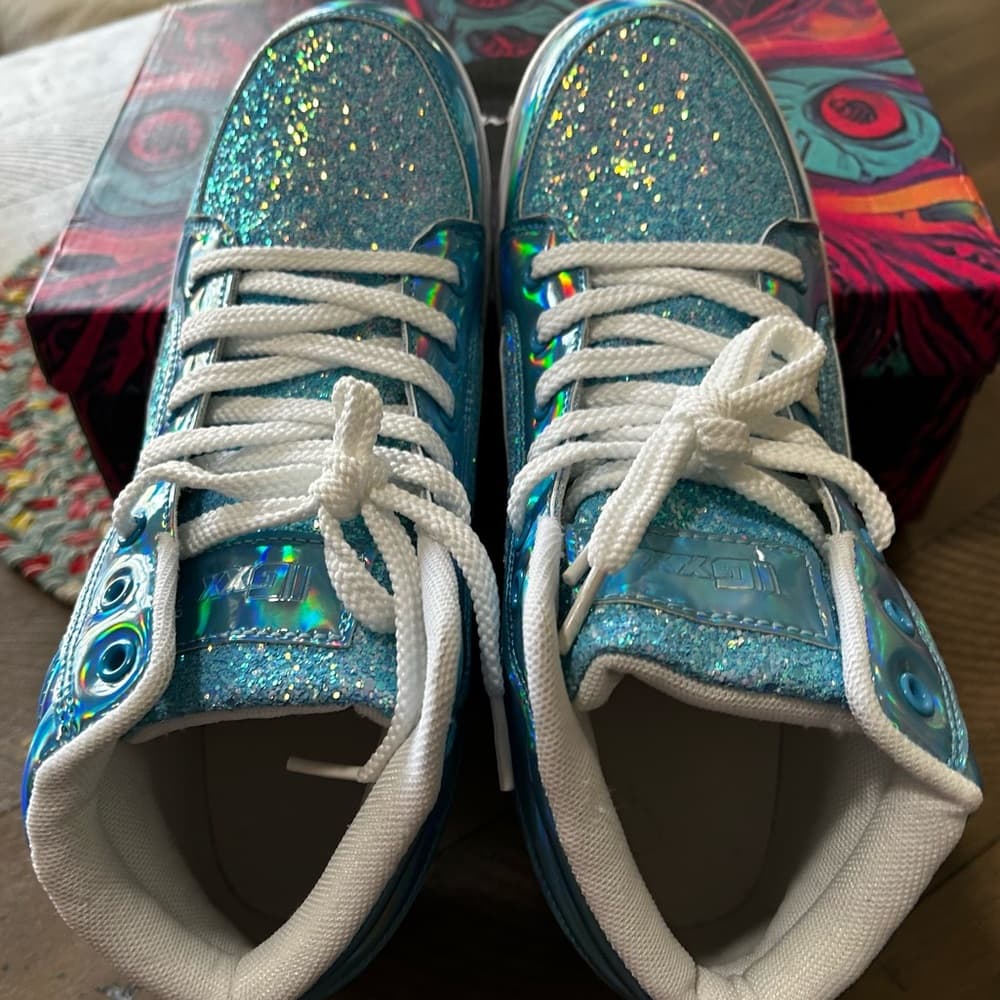 IGxx Glitter Sky Blue High-Top Sneakers - Thumbnail 6