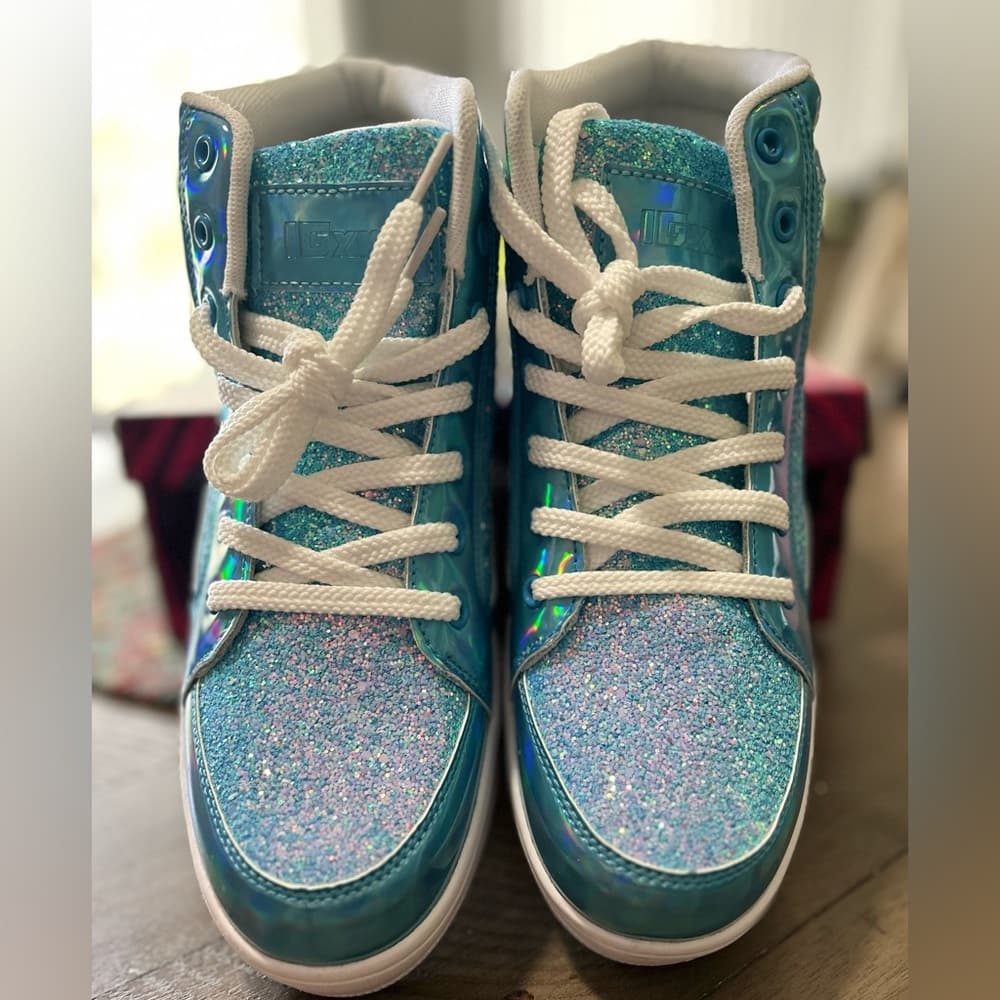 IGxx Glitter Sky Blue High-Top Sneakers - Thumbnail 15