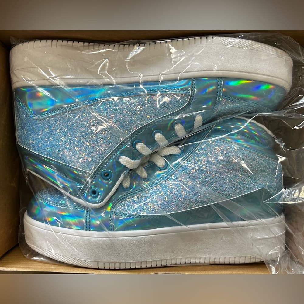 IGxx Glitter Sky Blue High-Top Sneakers - Thumbnail 13