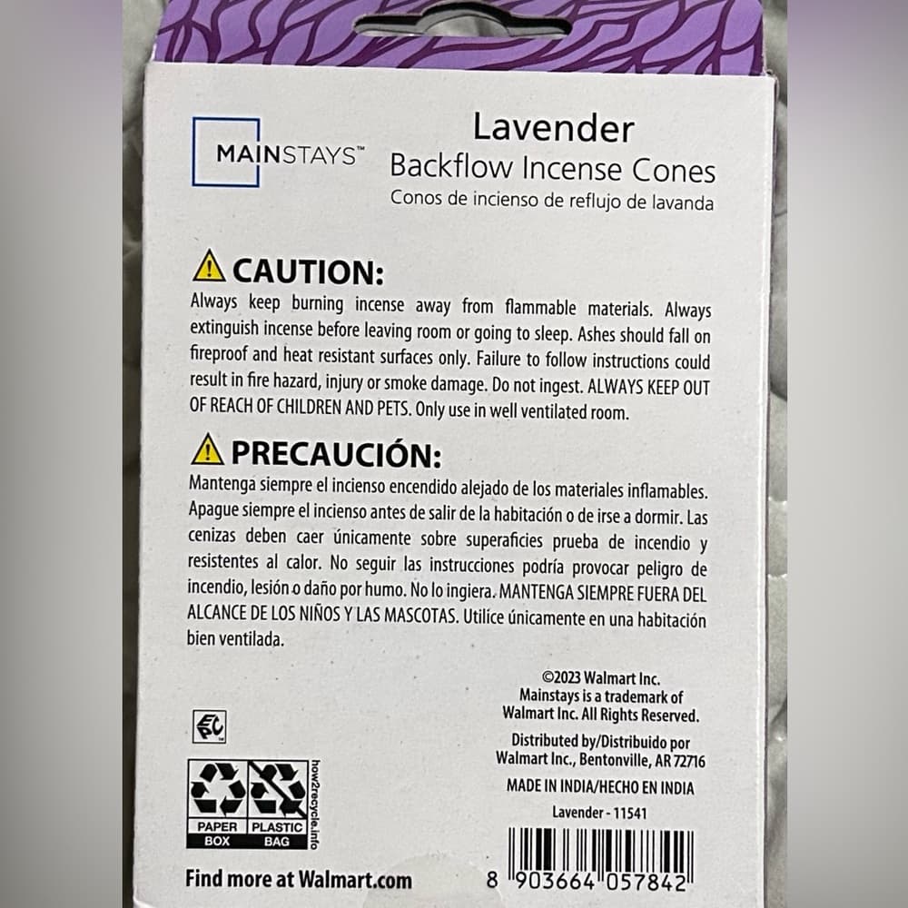 Mainstays Lavender Scented Backflow Incense Cones - Thumbnail 2