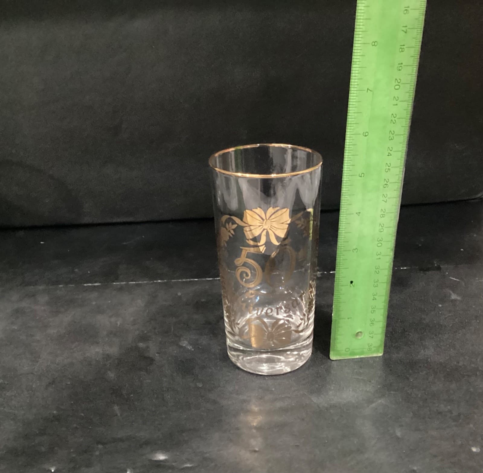 Vintage Lotus Glassware Gold 50th Anniversary Tumblers Highball Glasses Set of 2 - Thumbnail 5