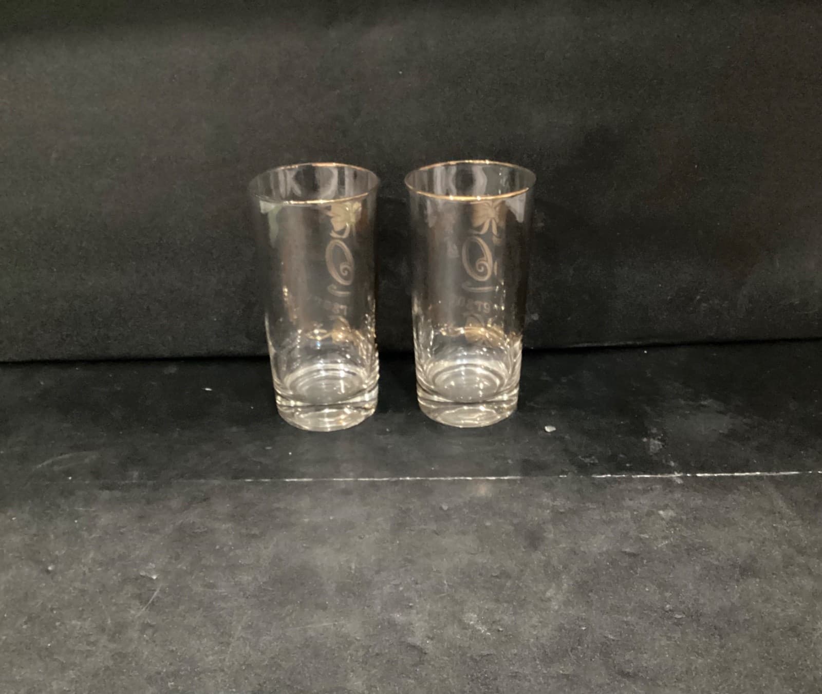 Vintage Lotus Glassware Gold 50th Anniversary Tumblers Highball Glasses Set of 2 - Thumbnail 9