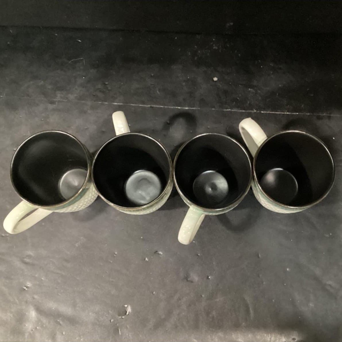 Mikasa Gourmet Basics Sorrento Coffee Cups, Set of 4, Vintage Stoneware Mugs - Thumbnail 3