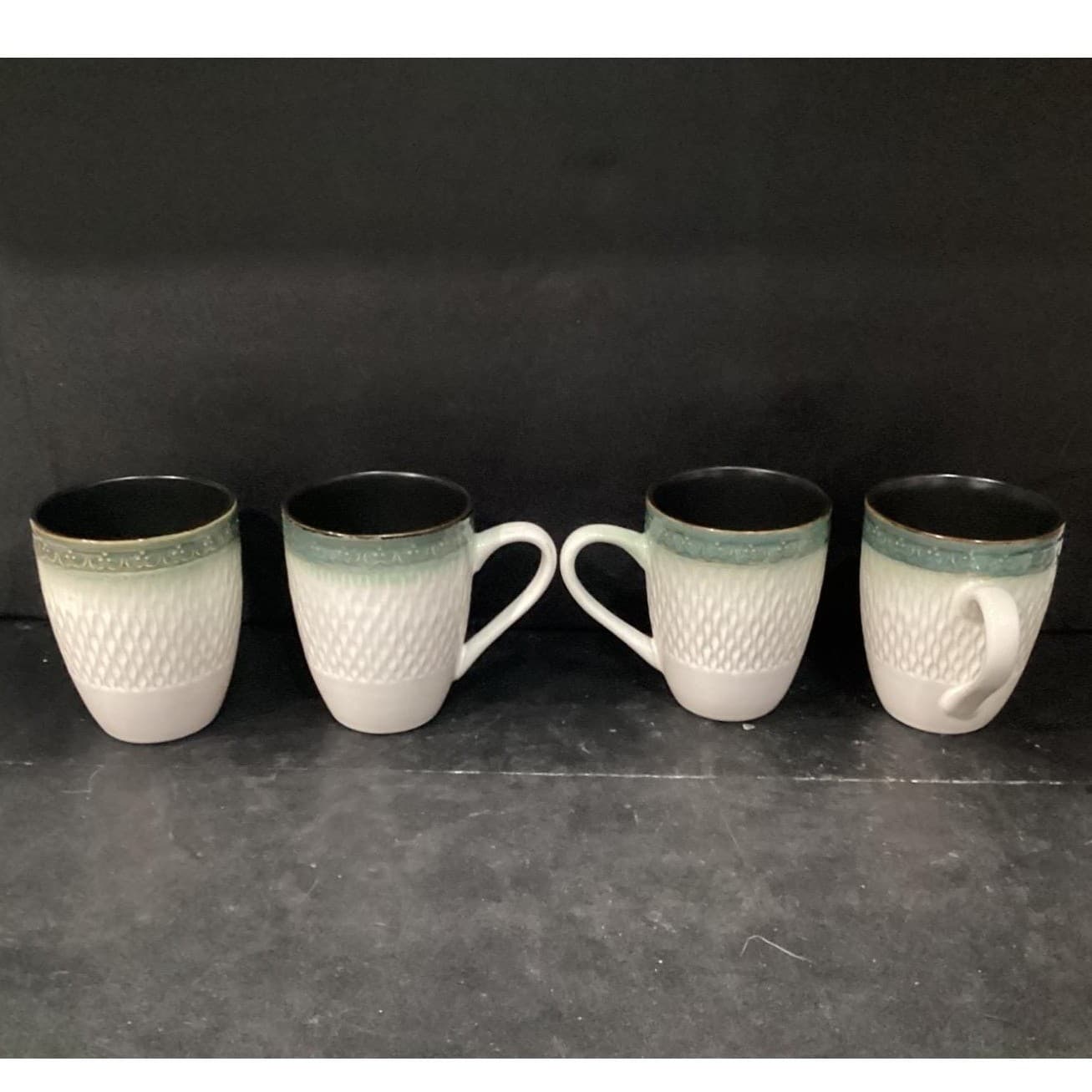 Mikasa Gourmet Basics Sorrento Coffee Cups, Set of 4, Vintage Stoneware Mugs - Thumbnail 10