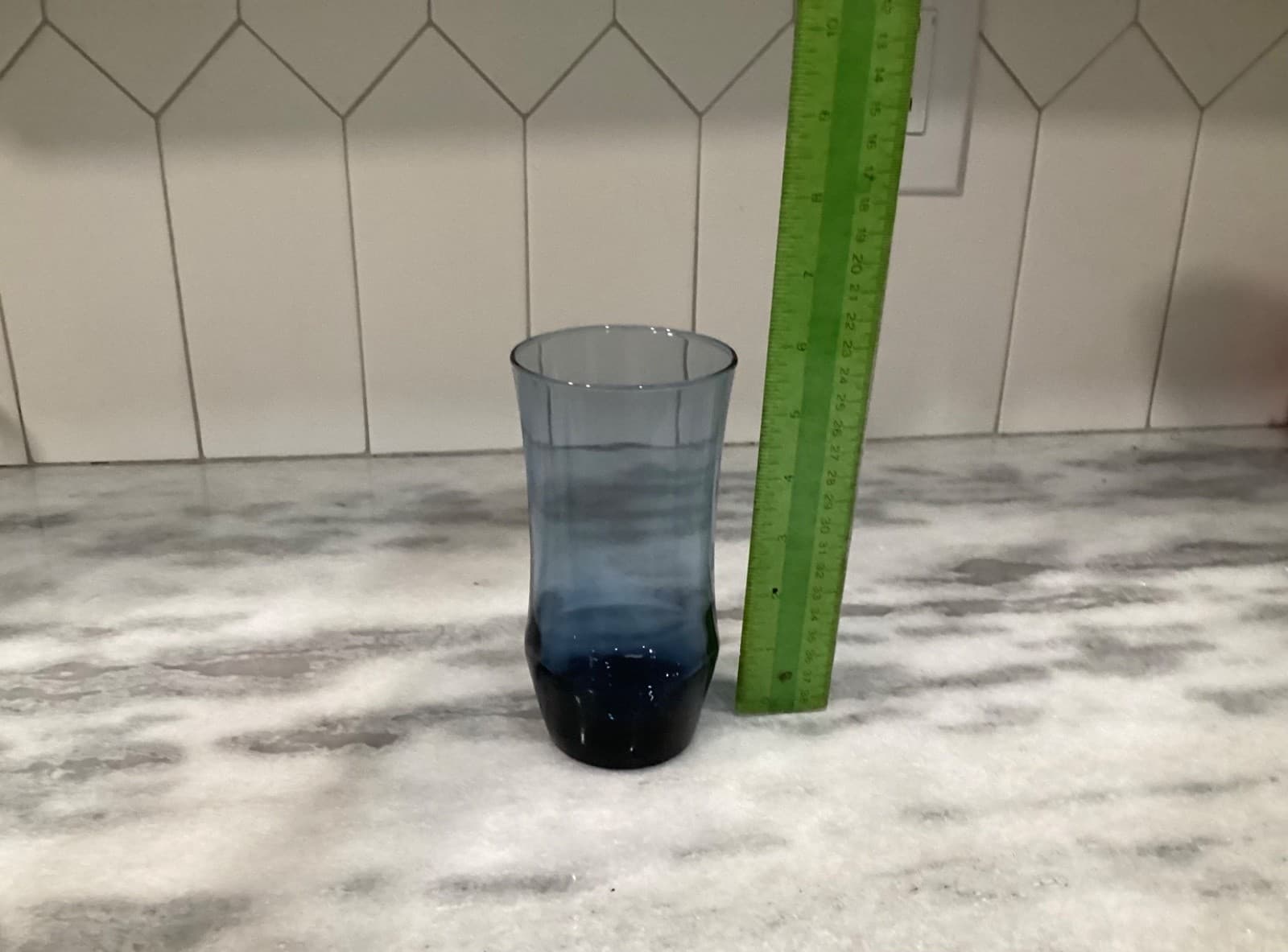 Libbey Apollo Blue 6" Tumblers, MCM Glassware, Retro Barware Set of 2 - Thumbnail 5