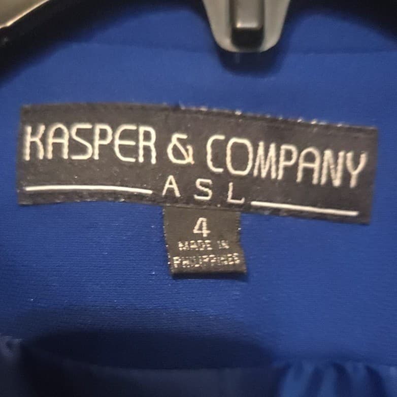 Kasper & Company ASL Royal Blue Double Breasted Blazer Women's Size 4 Jacket - Thumbnail 5