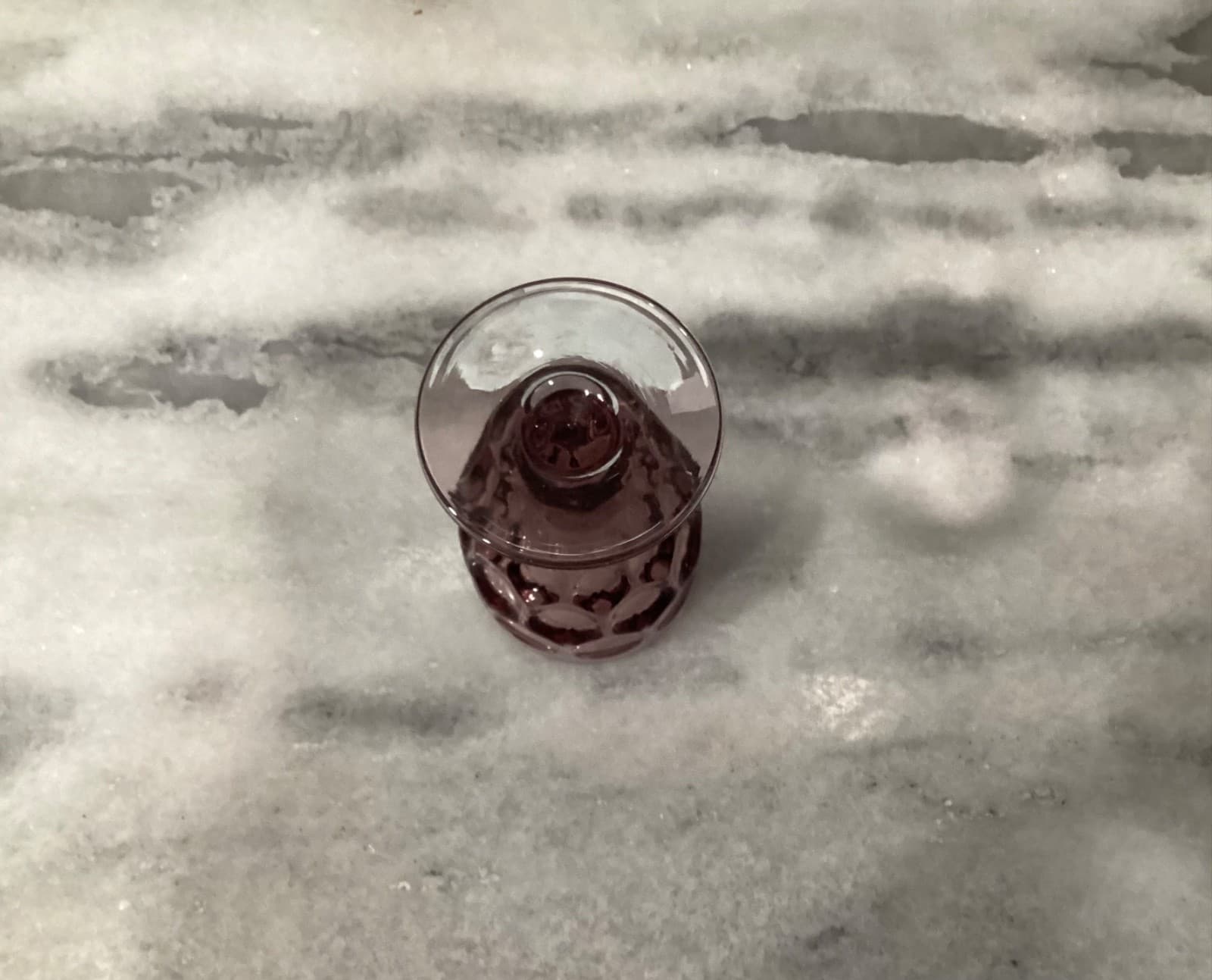 Vintage Imperial Glass Ohio Provincial Amethyst Water Goblet 3 Oz Vtg Set of 3 - Thumbnail 4