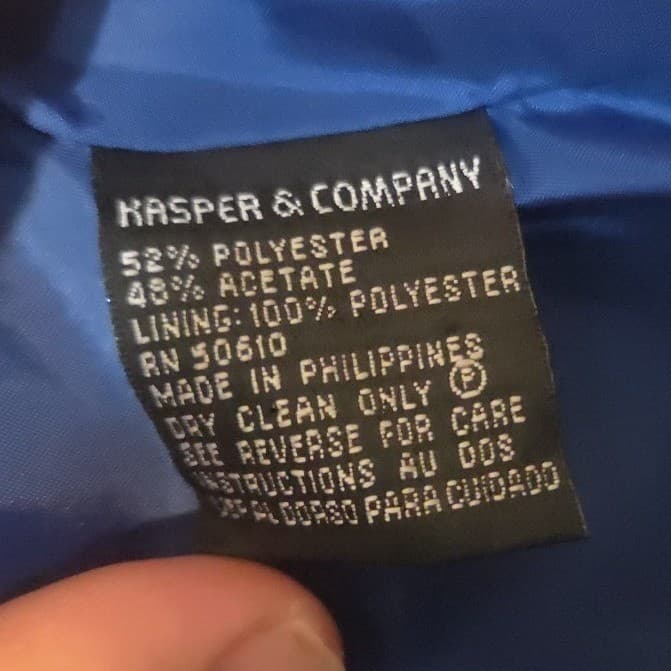 Kasper & Company ASL Royal Blue Double Breasted Blazer Women's Size 4 Jacket - Thumbnail 7
