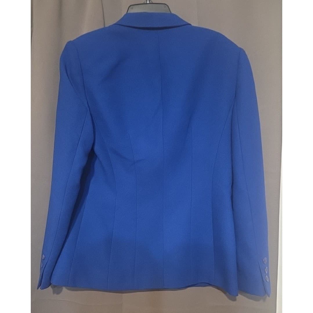 Kasper & Company ASL Royal Blue Double Breasted Blazer Women's Size 4 Jacket - Thumbnail 4