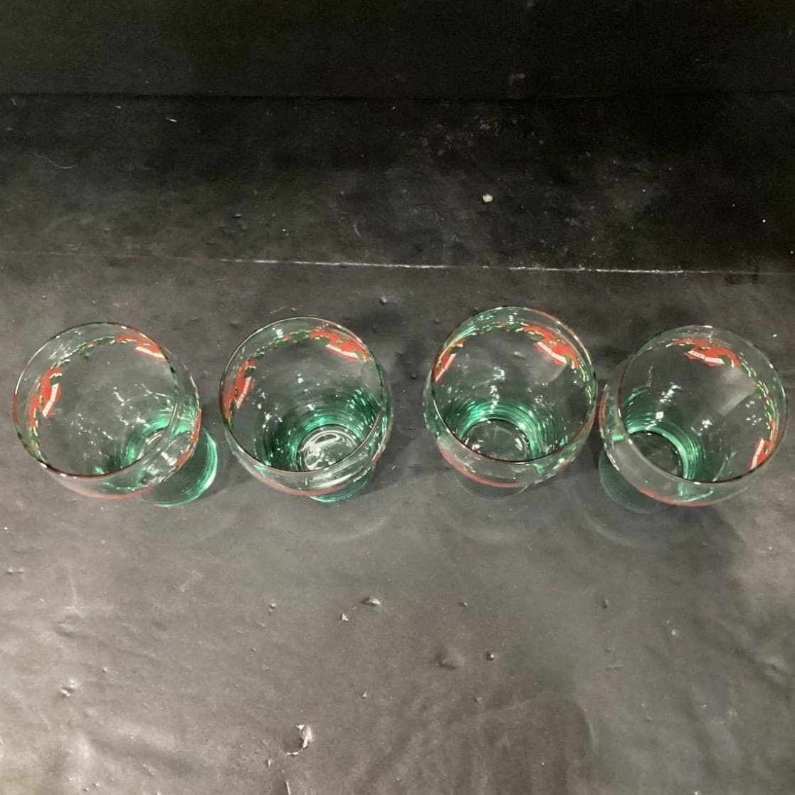 Coca-Cola Holly Bells Tumblers, Set of 4, Vintage Libbey Glasses, Drinkware - Thumbnail 4
