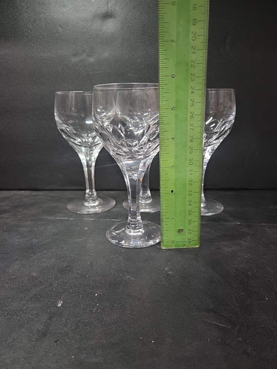 Atlantis Evora Panel Cut Crystal Glasses, Set of 4, Water Glasses, Wine Glasses - Thumbnail 8