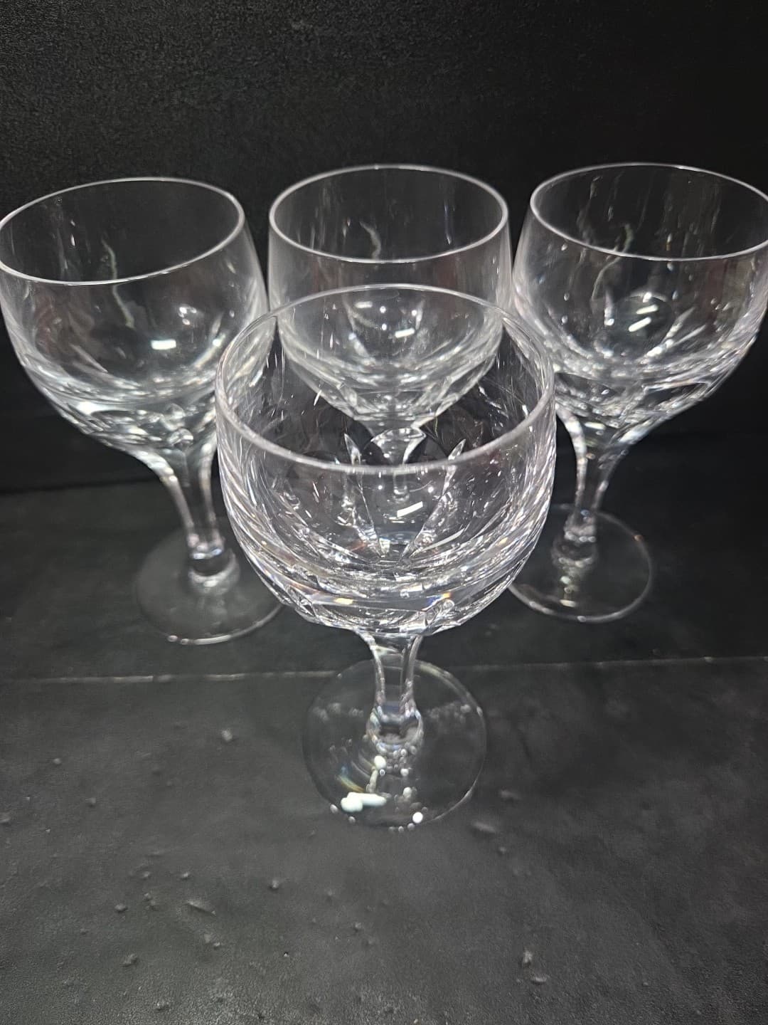 Atlantis Evora Panel Cut Crystal Glasses, Set of 4, Water Glasses, Wine Glasses - Thumbnail 5
