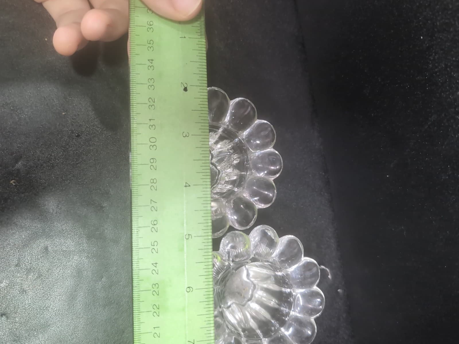 Borgonovo Queen Taper Candle Holder, Clear Glass Set of 2, Vintage Glassware - Thumbnail 8
