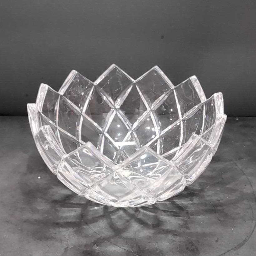 Mikasa Crescendo Lead Crystal Serving Bowl, 8" Diamond Pattern Round Centerpiece - Thumbnail 6