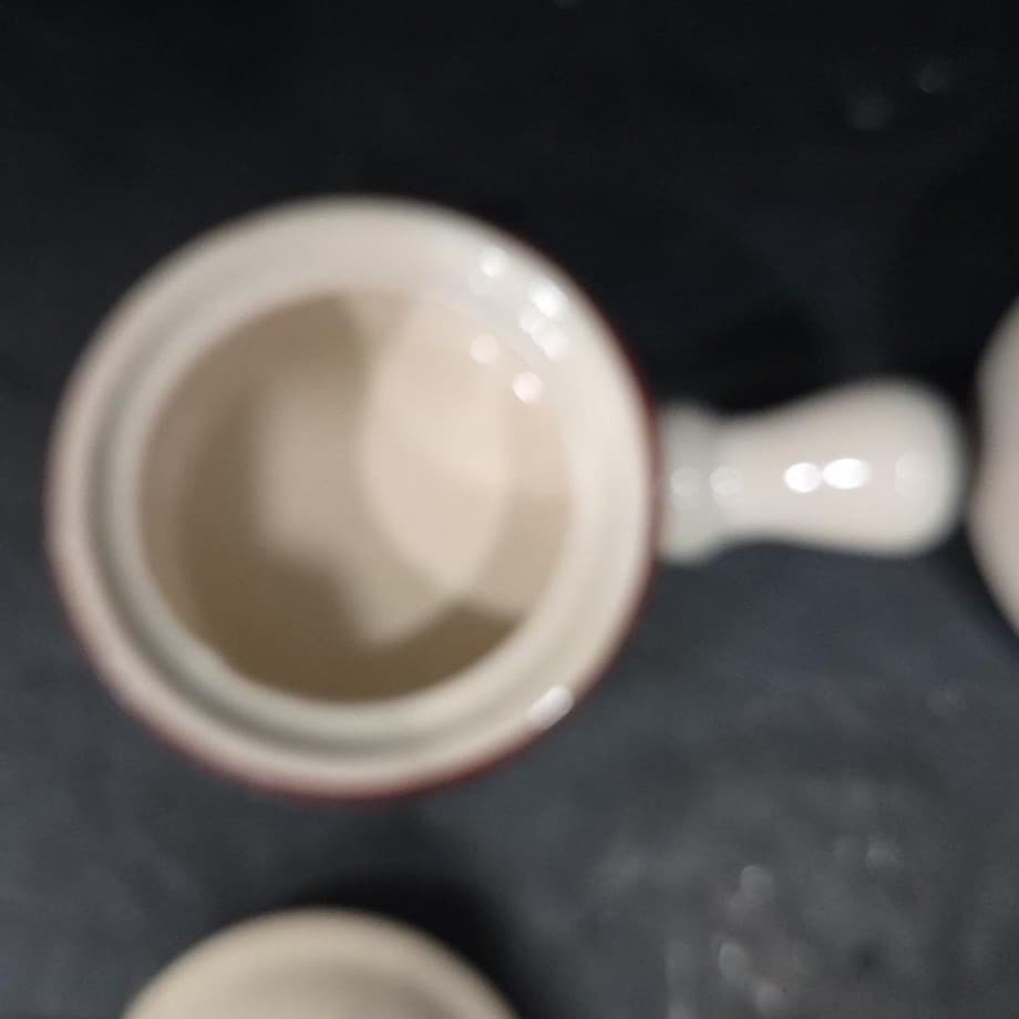Ceramic Soup Bowls With Handles & Lids, Set of 2, Replacement Cream/Brown Crocks - Thumbnail 7