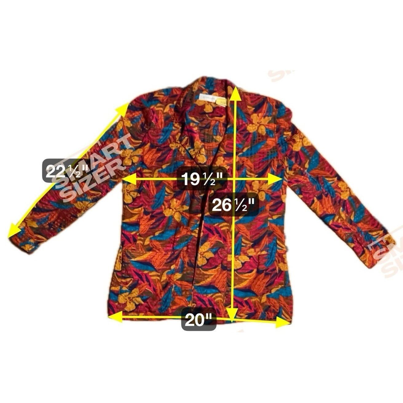 Liz Claiborne Petite Floral Tropical Multi Color Blazer, Women's Size 4P Jacket - Thumbnail 2
