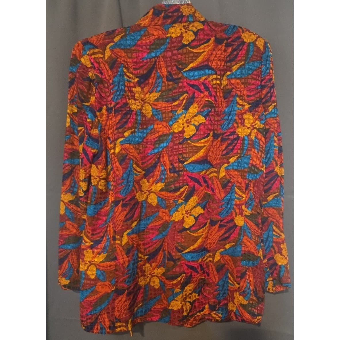 Liz Claiborne Petite Floral Tropical Multi Color Blazer, Women's Size 4P Jacket - Thumbnail 4