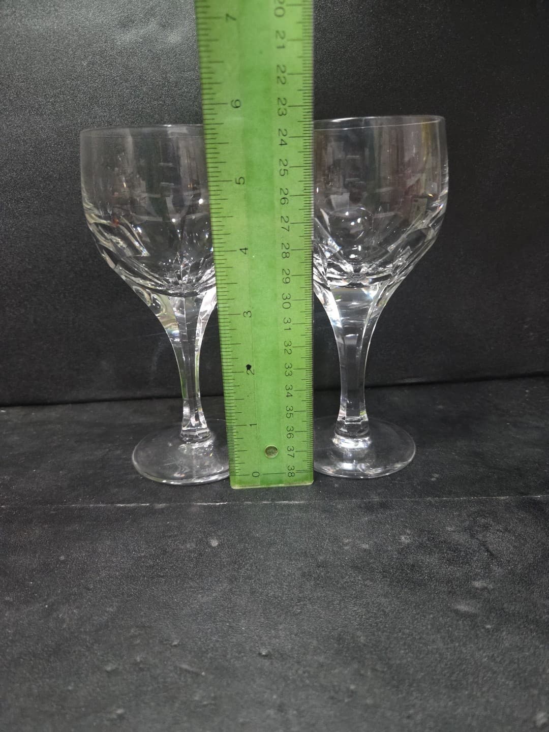 Atlantis Evora Panel Cut Crystal Glasses, Set of 2, Water Glasses, Wine Glasses - Thumbnail 8