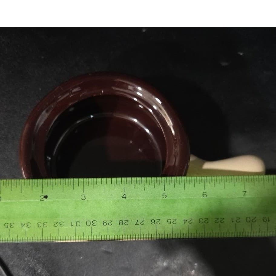 Ceramic Soup Bowls With Handles & Lids, Set of 2, Vtg Cream/ Dark Brown Crocks - Thumbnail 10