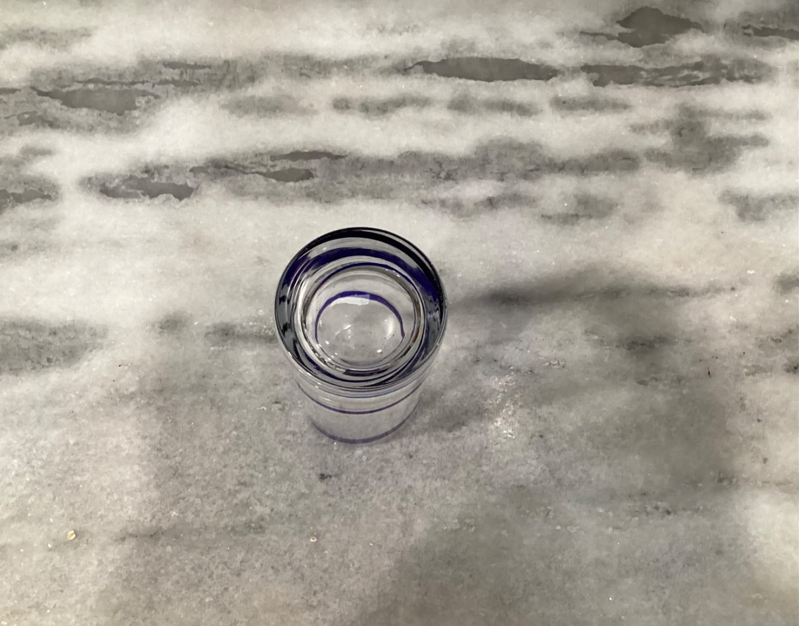 Pier 1 Blue Swirl Line Highball Glasses Tumblers Cobalt Blue Swirl Set of 4 - Thumbnail 4