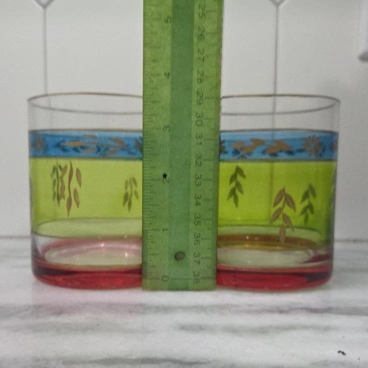 Pier 1 Imports Inspired Lowball Tumblers, Set of 2, Vintage Rocks Glasses - Thumbnail 9