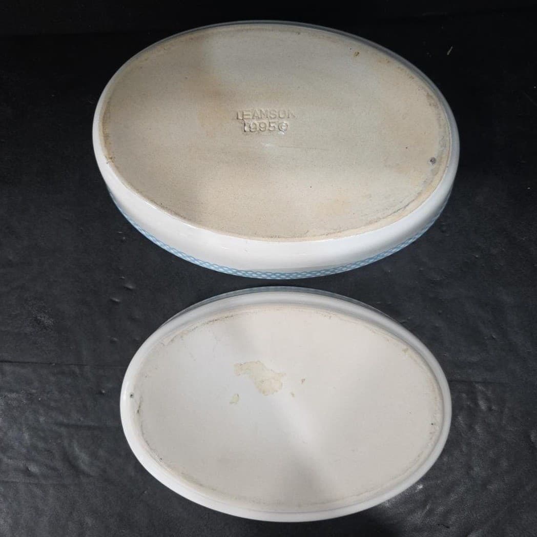 Teamson Stoneware Casserole Baking Dishes, Set of 2, Vintage Cottagecore Decor - Thumbnail 3