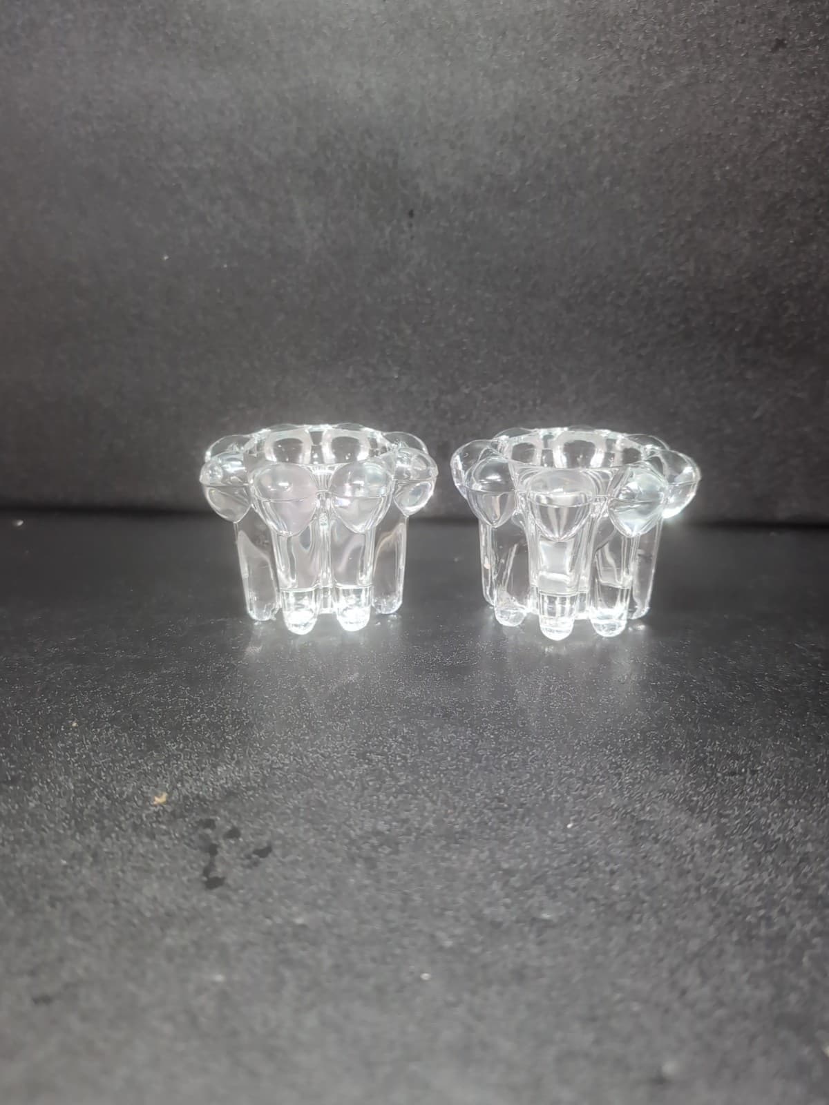 Reims Bubble Glass Candle Votive Set, Clear Glass Holders, Candlelight, Set of 2 - Thumbnail 4