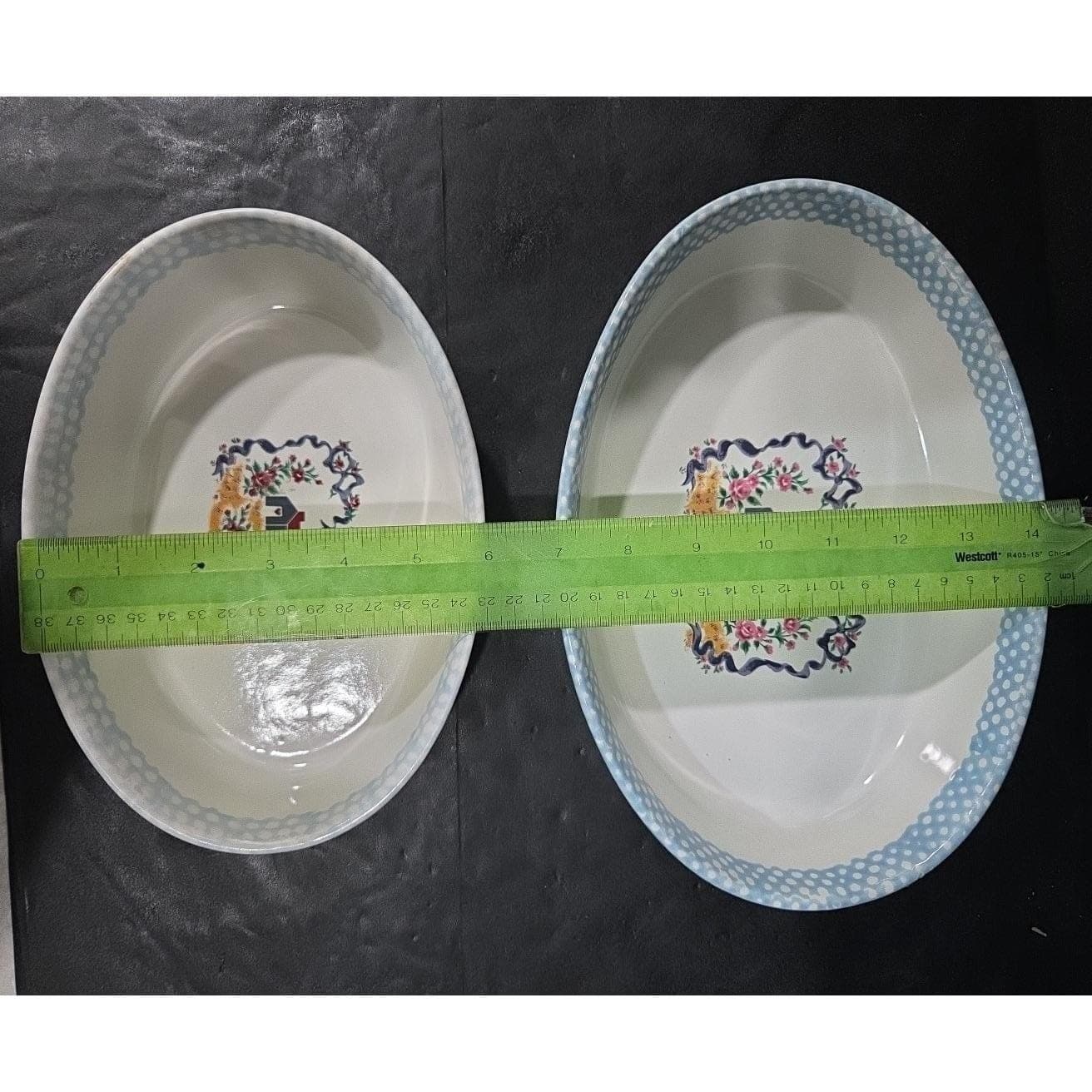Teamson Stoneware Casserole Baking Dishes, Set of 2, Vintage Cottagecore Decor - Thumbnail 6