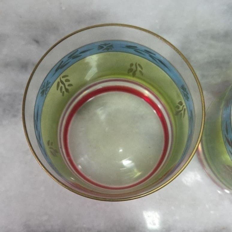 Pier 1 Imports Inspired Lowball Tumblers, Set of 2, Vintage Rocks Glasses - Thumbnail 7
