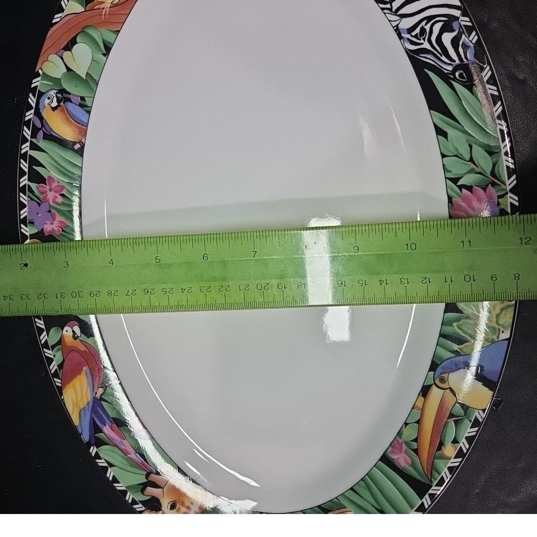 Sakura Ultra Porcelain Oval Platter, Magic Jungle by Sue Zipkin Serving Tray - Thumbnail 6