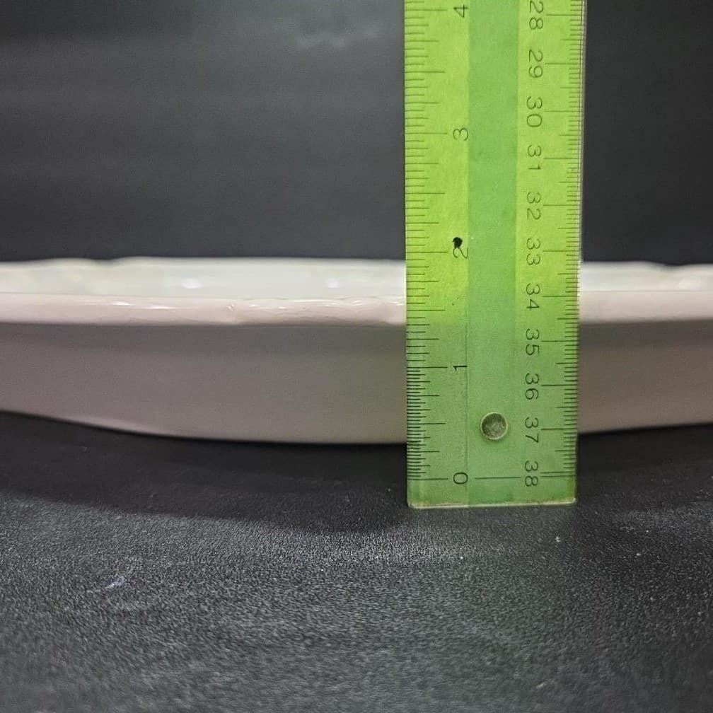 Princess House Pavilion Oval Serving Platter #1216, Vintage Off White Tableware - Thumbnail 6