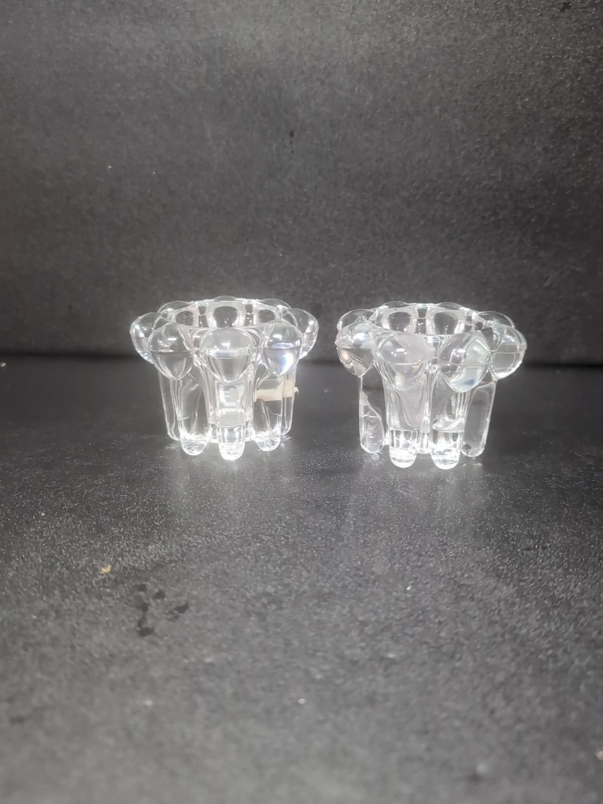 Reims Bubble Glass Candle Votive Set, Clear Glass Holders, Candlelight, Set of 2 - Thumbnail 2