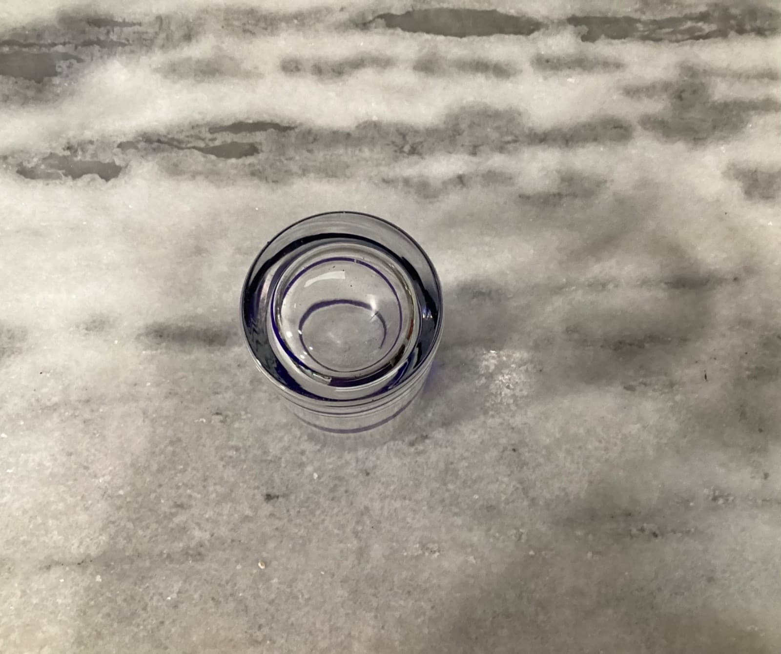 Pier 1 Blue Swirl Line Highball Glasses Tumblers Cobalt Blue Swirl Set of 2 - Thumbnail 4