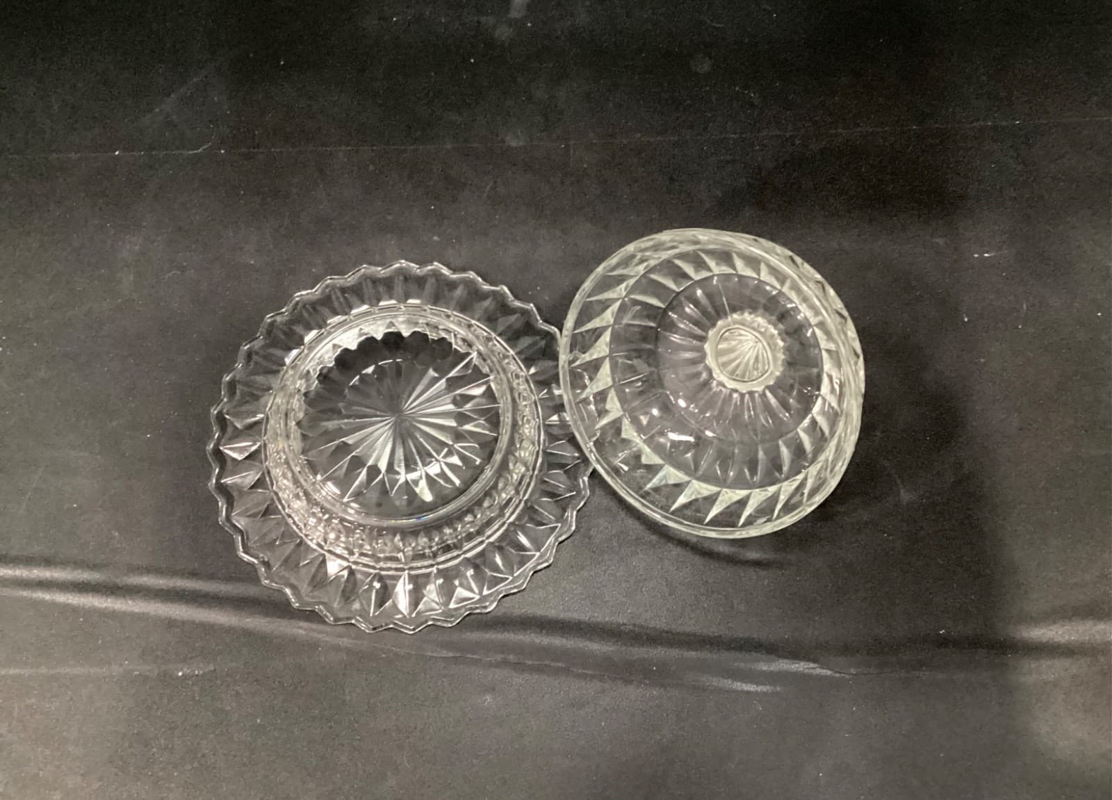 Vintage Jeannette Glass "Windsor Diamond" Pattern Covered Butter Dish -1936-1946 - Thumbnail 4