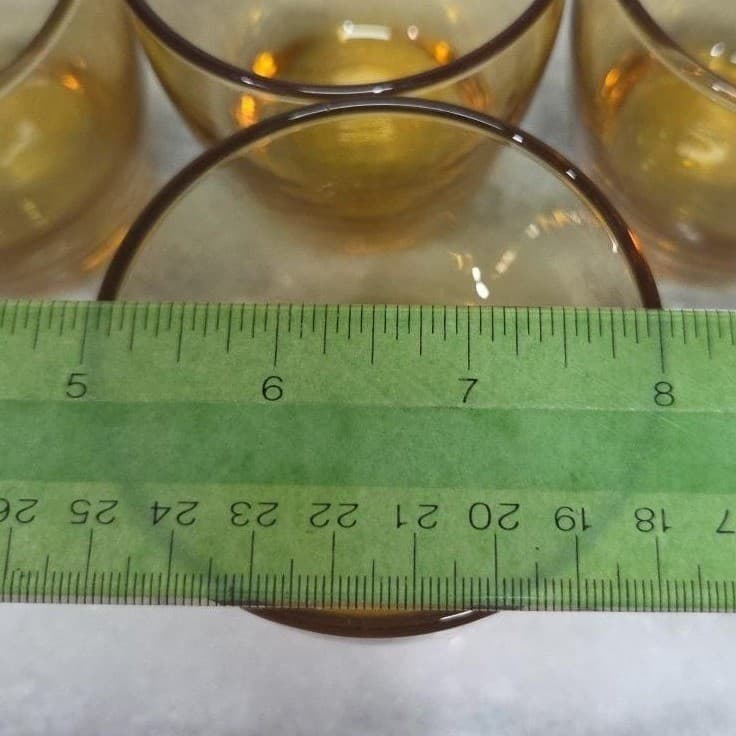 Amber Gradient Tumblers, Set of 4, Orange Yellow Brown Vintage Glasses Drinkware - Thumbnail 10