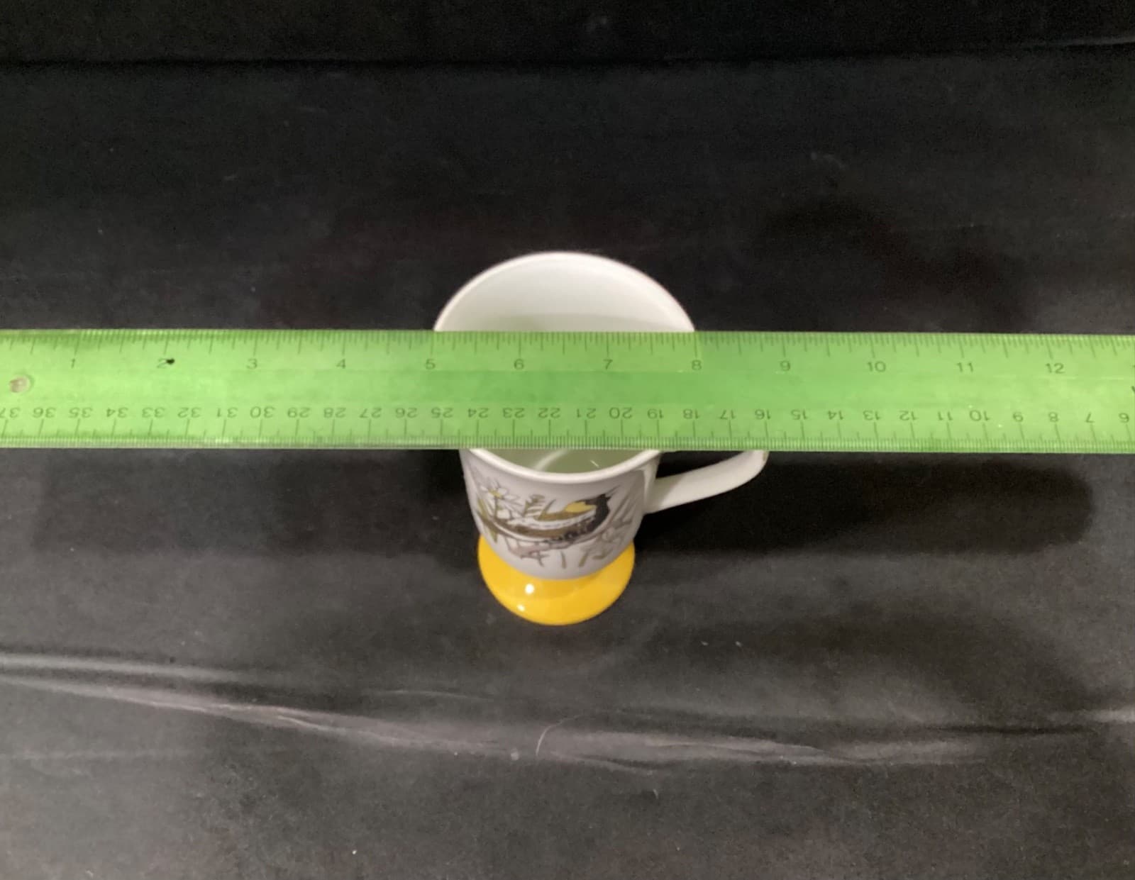 Vintage 1960's Fred Roberts Song Bird 2 Pedestal Irish Coffee Mugs Cups Japan - Thumbnail 6