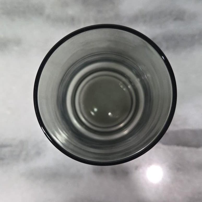 Smoke Gray Stackable Glass Tumbler, Vintage Everyday Drinkware, Glassware - Thumbnail 7