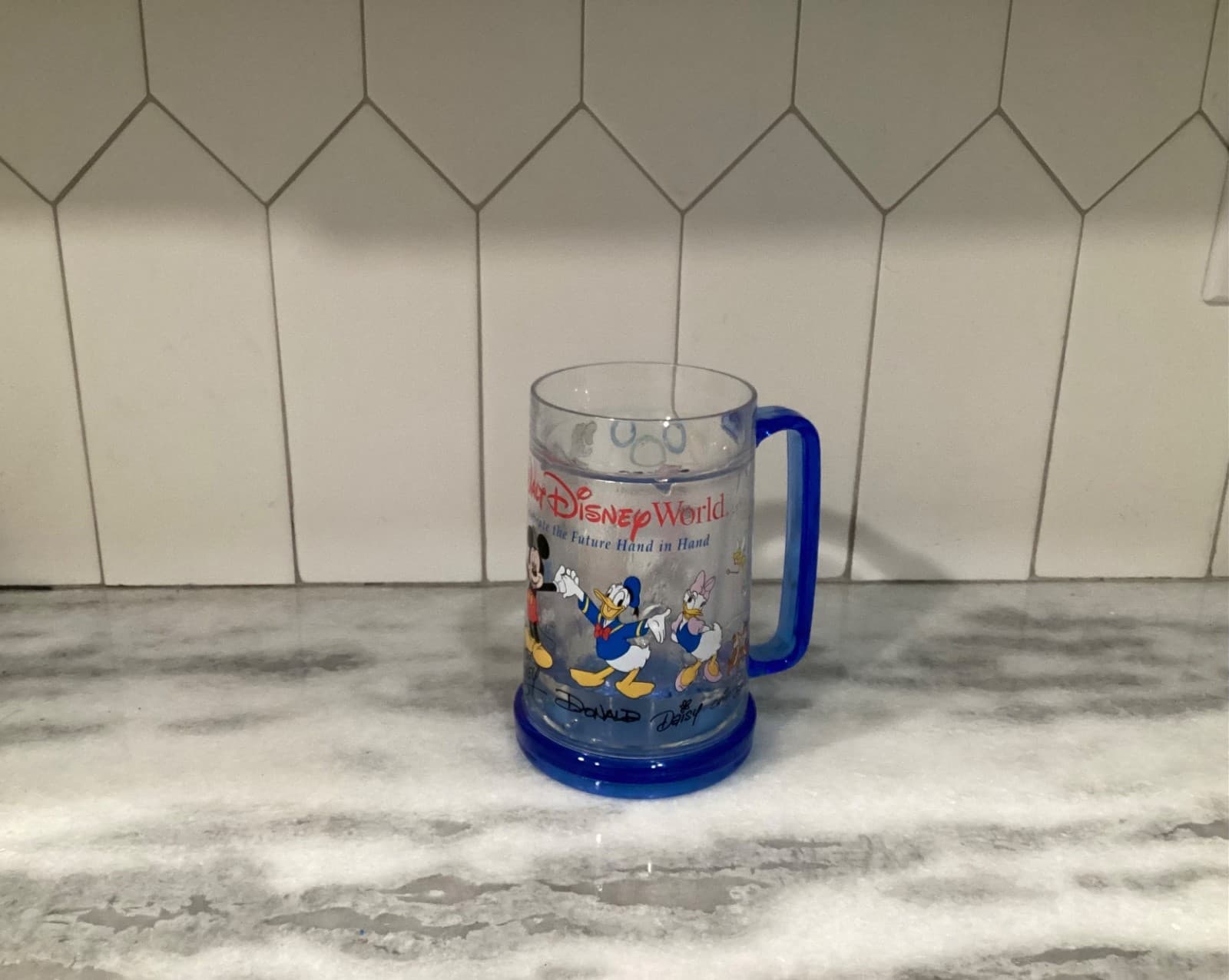 Walt Disney World 2000 Celebrate The Future Hand in Hand Thermoserv Mug
