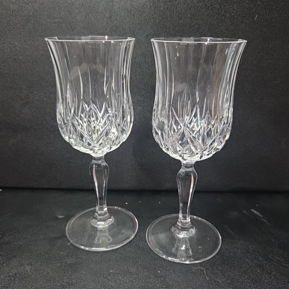RCR Royal Crystal Rock Clear Opera Wine Glasses, Set of 2, Vintage Stemware - Thumbnail 5