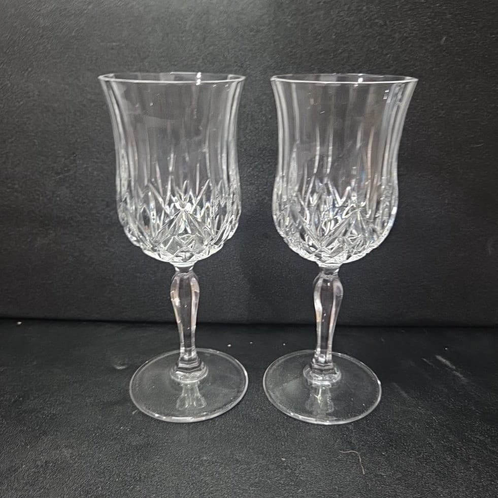 RCR Royal Crystal Rock Clear Opera Wine Glasses, Set of 2, Vintage Stemware - Thumbnail 4