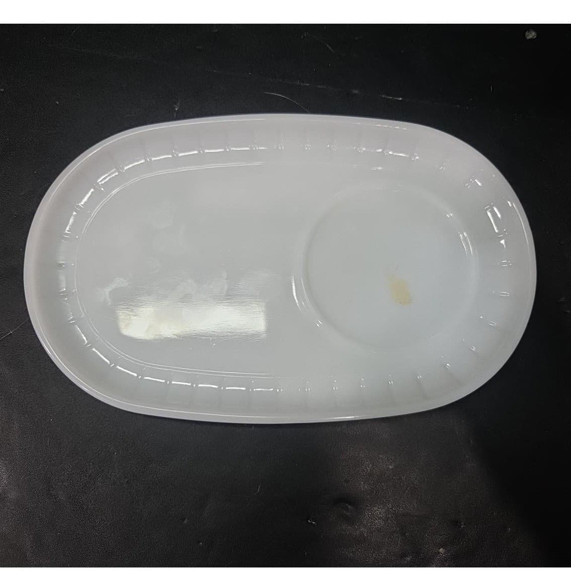 Federal White Milk Glass Oval Sandwich Tray, Vintage Snack Plate Only, Tableware - Thumbnail 2